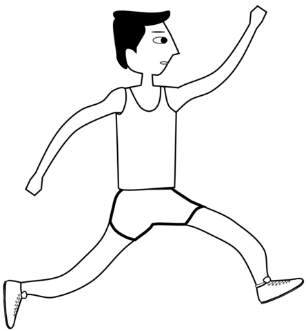 Running Man Coloring Page